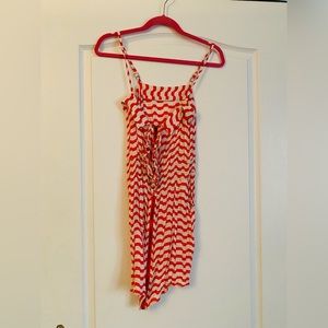 Striped sundress with ruffle and zip front from NYC boutique size S